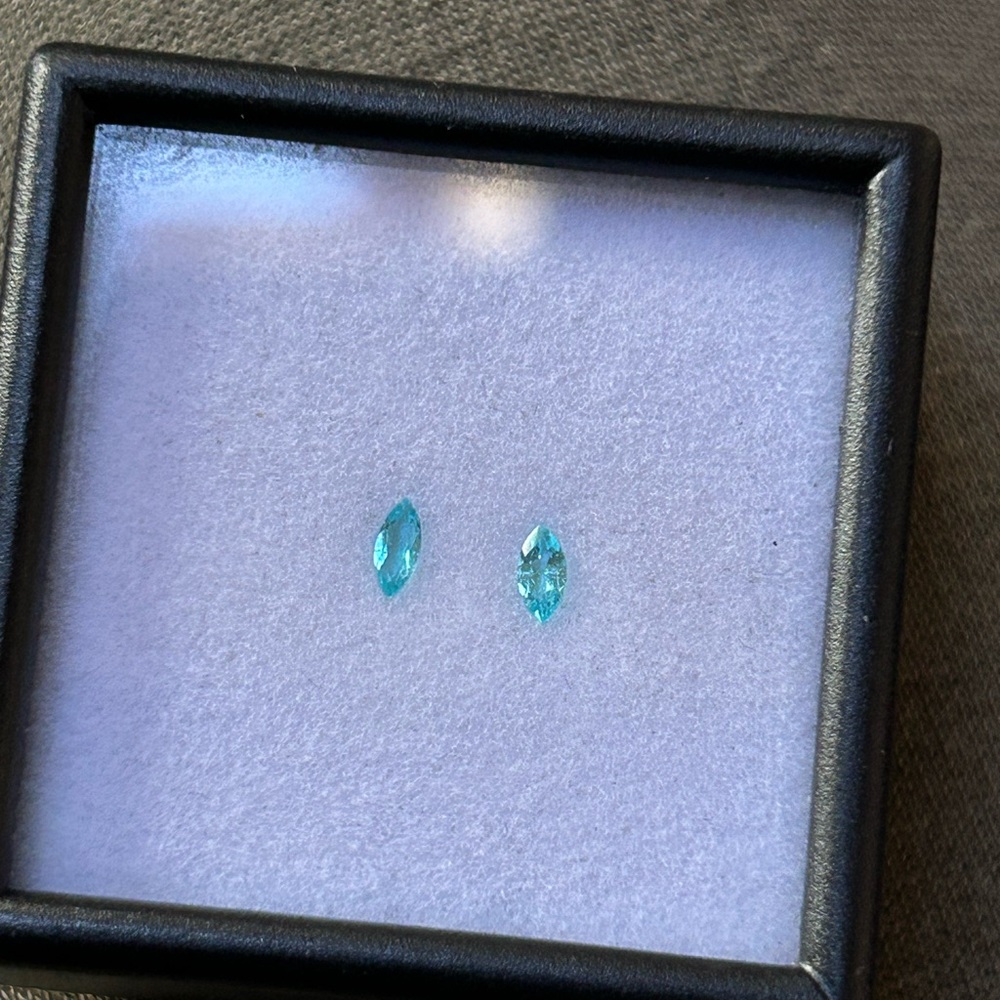 Brazilian Paraiba Tourmaline Marquise Pair - Neon - 0.10 CTW